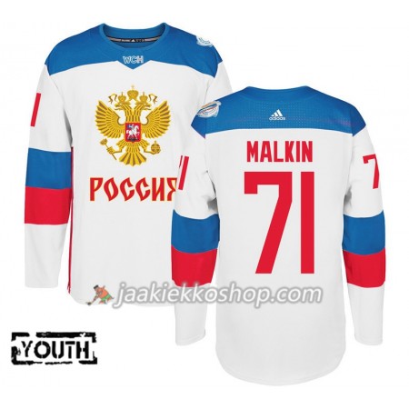 Venäjä Pelipaita Evgeni Malkin 71 2016 World Cup Lapsille Valkoinen Premier Paita